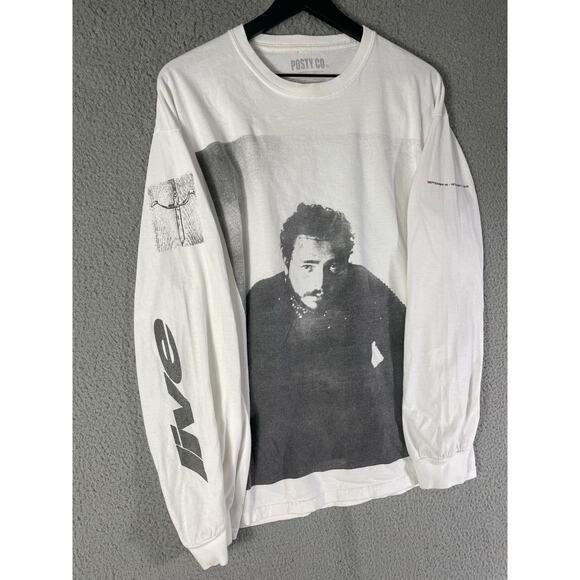 Post Malone Runaway Tour Long Sleeve Shirt White Graphic XL POSTY CO. Rare - Picture 7 of 12